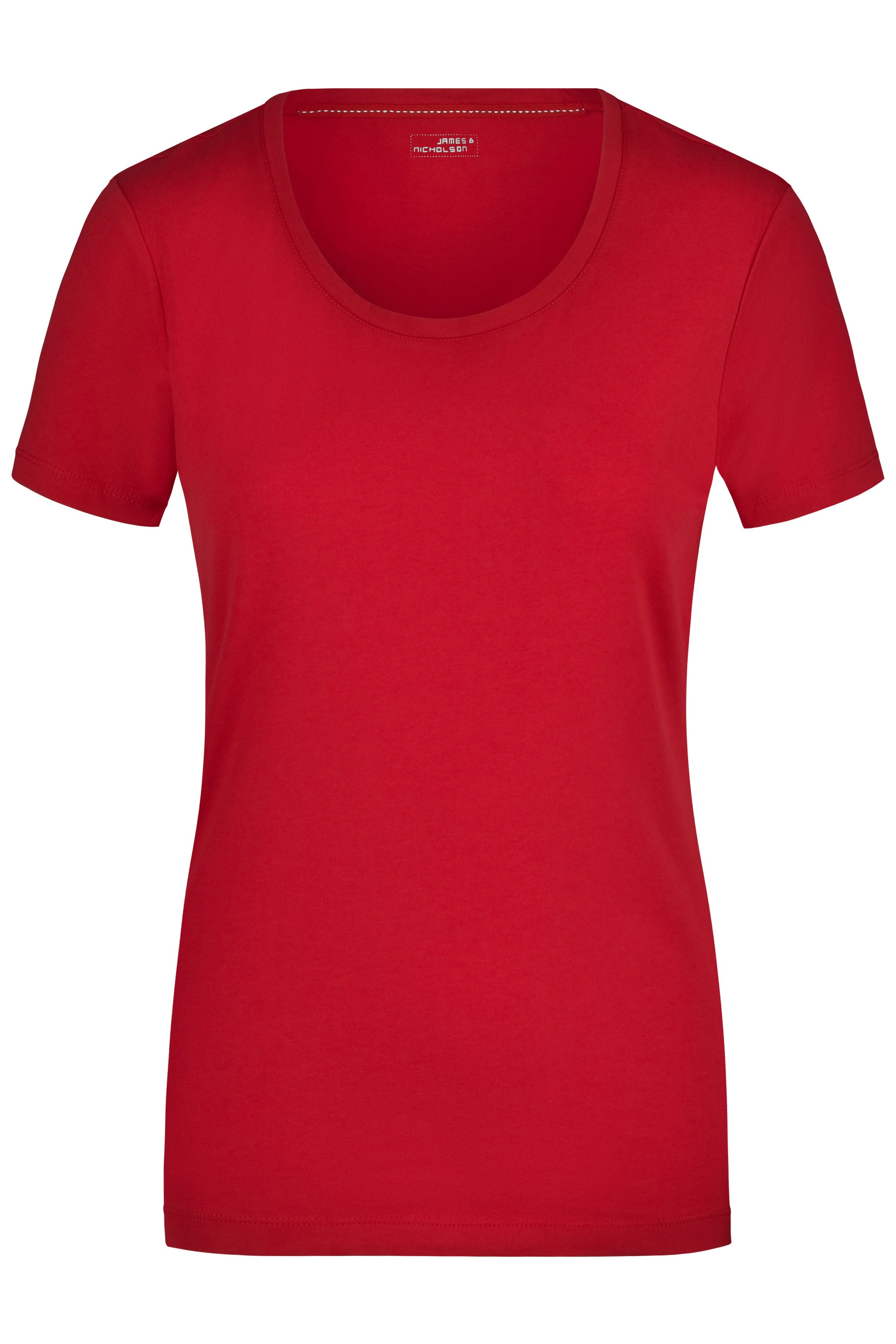 James & Nicholson Damen Elastic Rundhals Shirt red