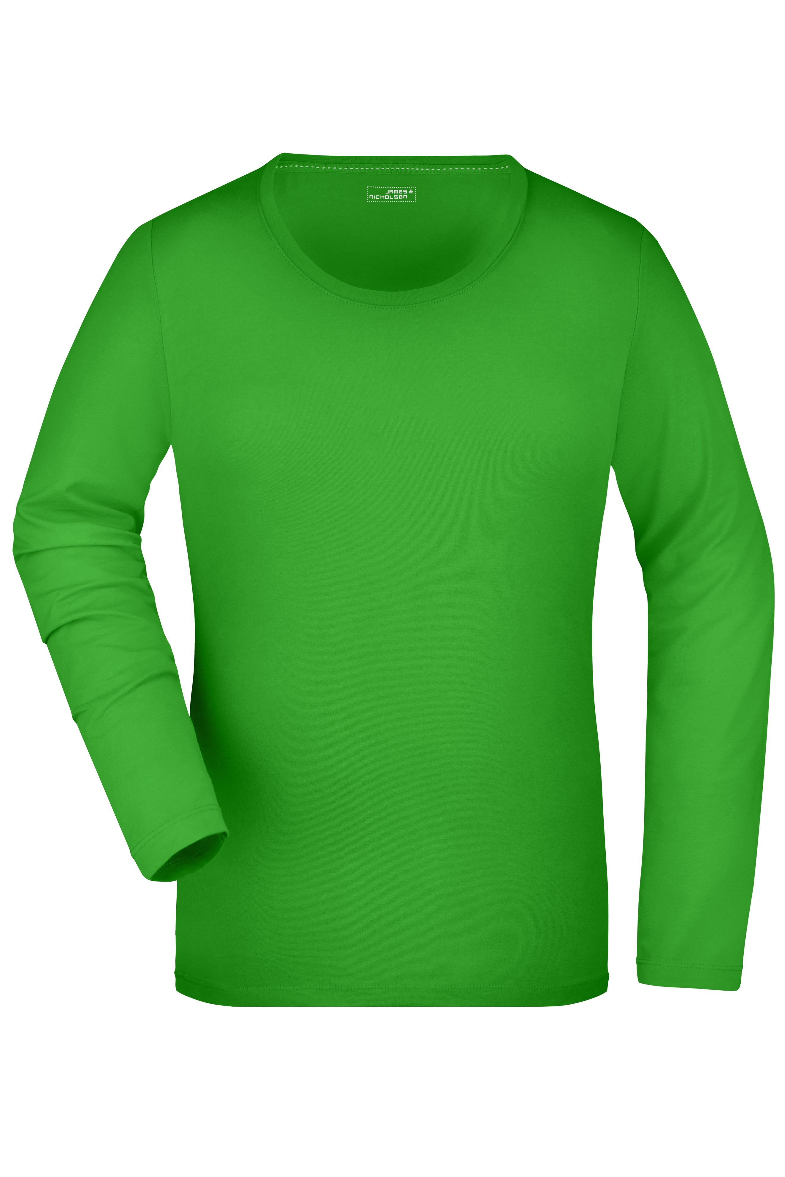 James & Nicholson Damen Elastic Langarm Shirt lime-green