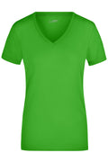 James & Nicholson Damen Elastic V-Shirt lime-green