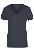 James & Nicholson Damen Elastic V-Shirt navy