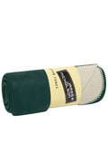 James & Nicholson Hochwertige zweischichtige Fleecedecke  dark-green/cream