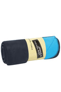 James & Nicholson Hochwertige zweischichtige Fleecedecke  navy/aqua