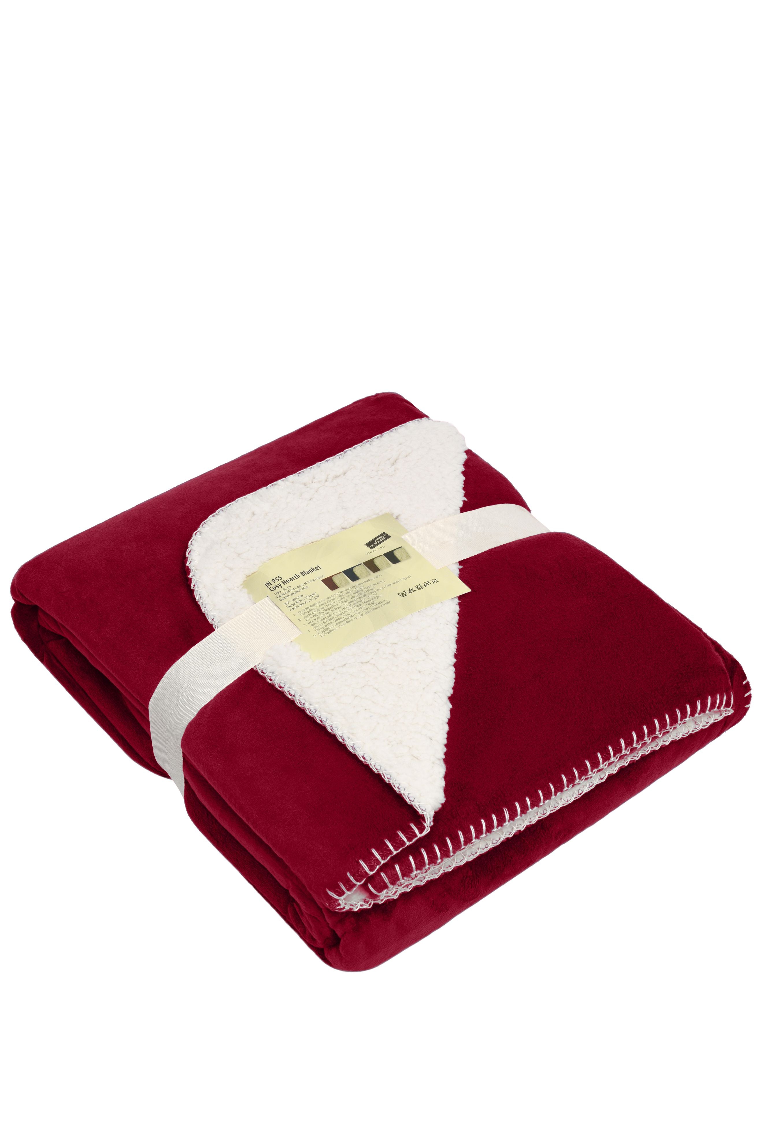 James & Nicholson Velours-Decke burgundy/natural