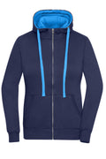 James & Nicholson Damen Lifestyle Kapuzenjacke navy/cobalt