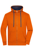James & Nicholson Herren Lifestyle Kapuzenjacke dark-orange/navy