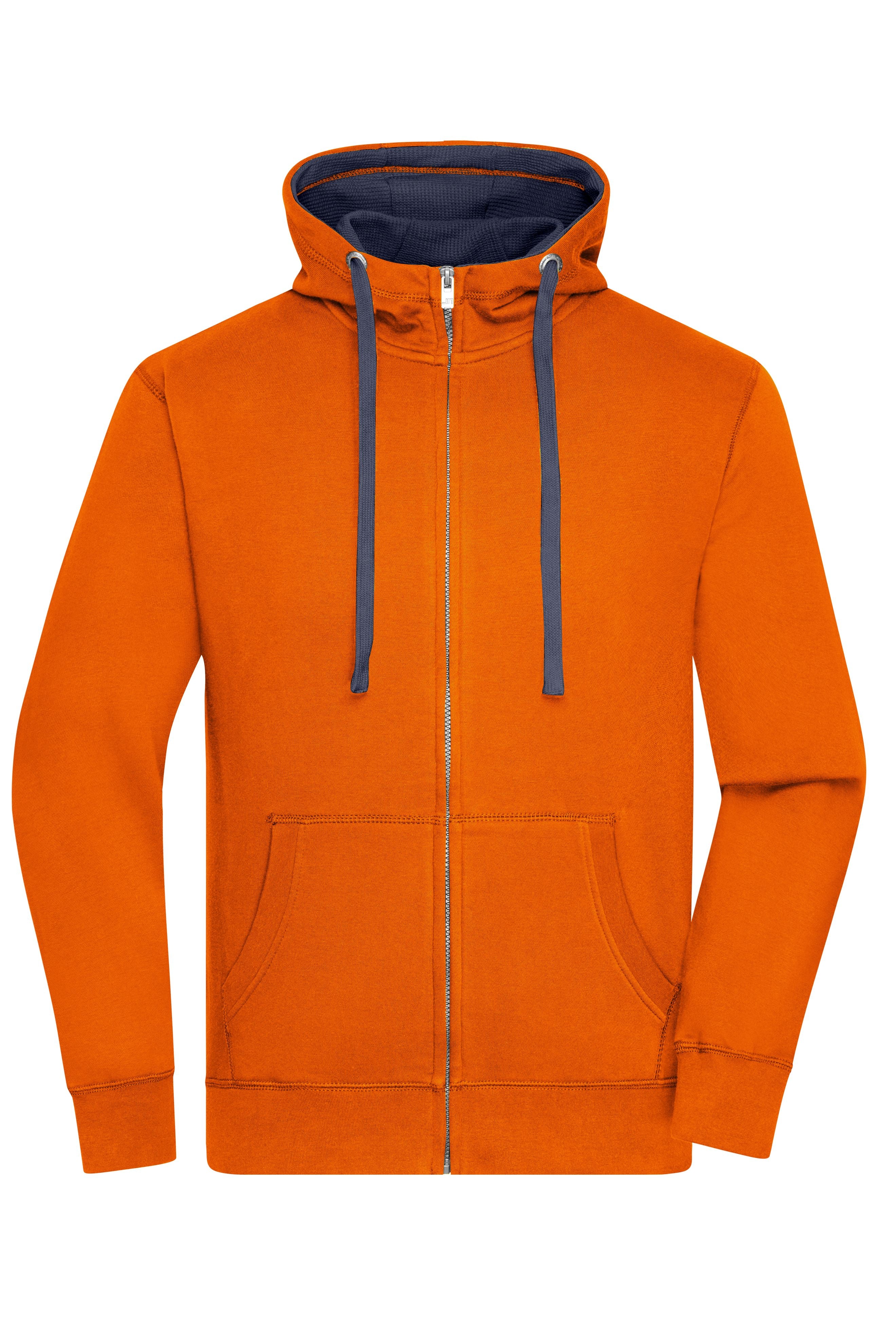 James & Nicholson Herren Lifestyle Kapuzenjacke dark-orange/navy