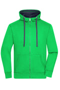 James & Nicholson Herren Lifestyle Kapuzenjacke green/navy