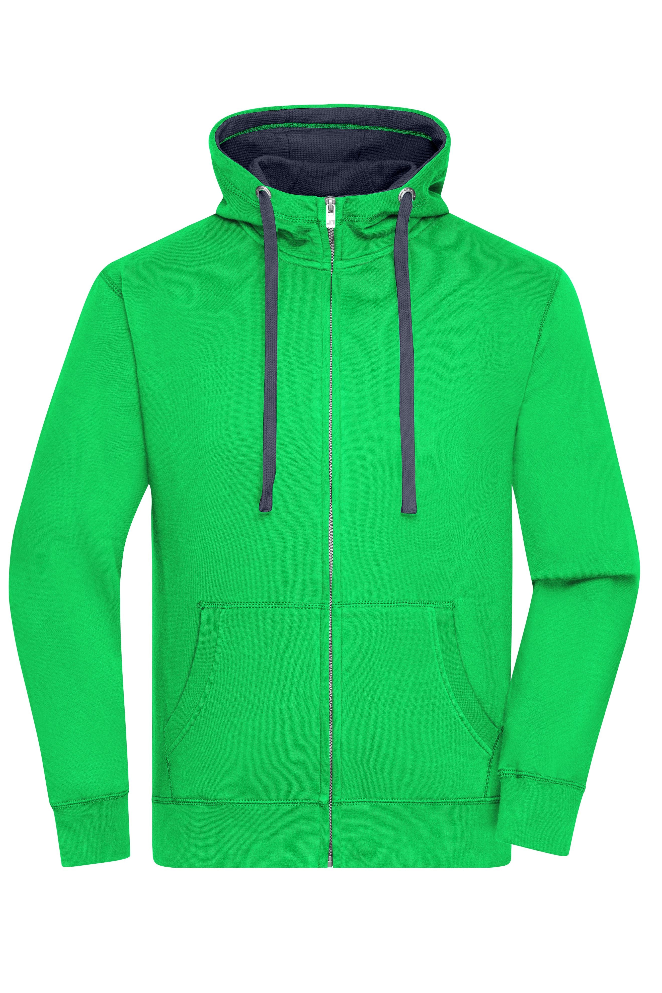 James & Nicholson Herren Lifestyle Kapuzenjacke green/navy