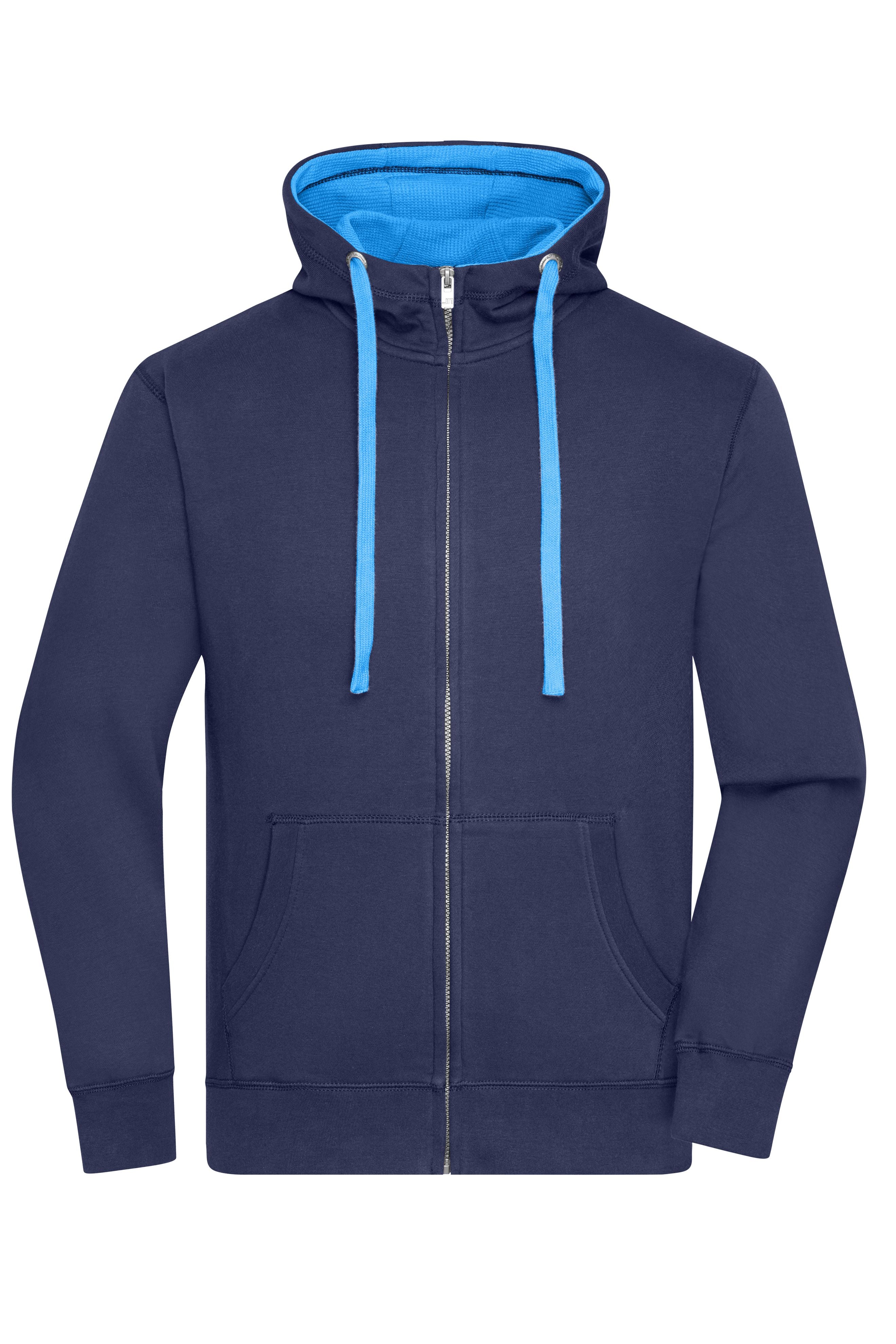 James & Nicholson Herren Lifestyle Kapuzenjacke navy/cobalt