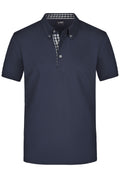 James & Nicholson Herrenpolo Karo Optik navy/navy-white