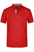 James & Nicholson Herrenpolo Karo Optik red/red-white