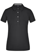 James & Nicholson Damenpolo Karo Optik black/black-white