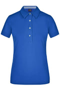James & Nicholson Damenpolo Karo Optik royal/royal-white