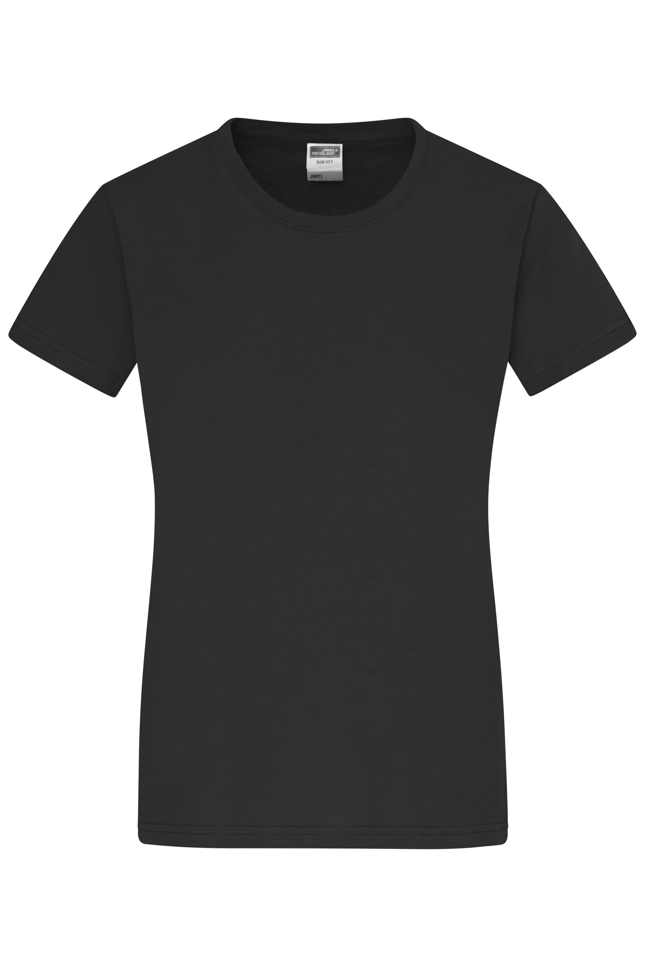 James & Nicholson Damen Rundhals T-Shirt black
