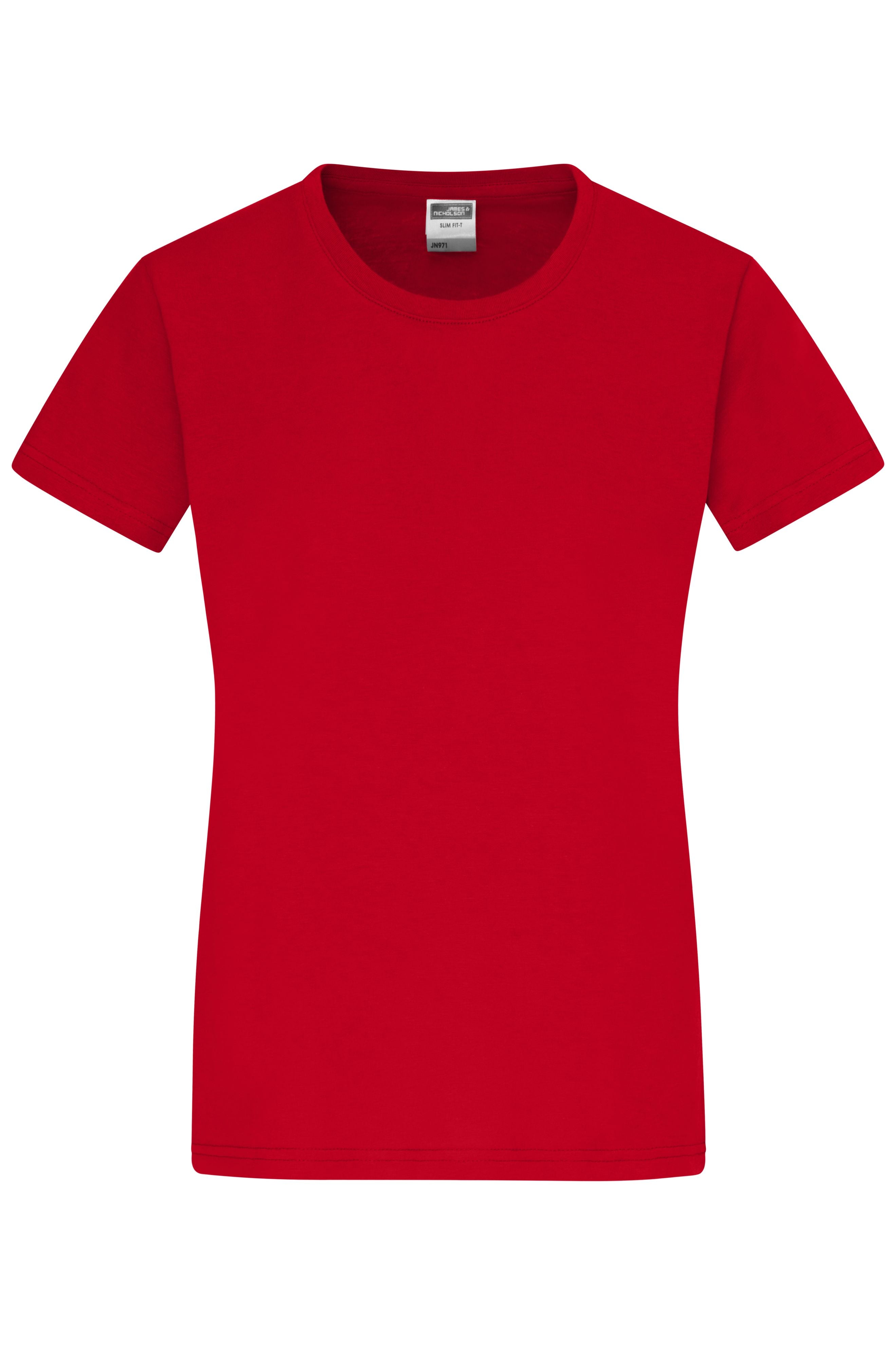 James & Nicholson Damen Rundhals T-Shirt red
