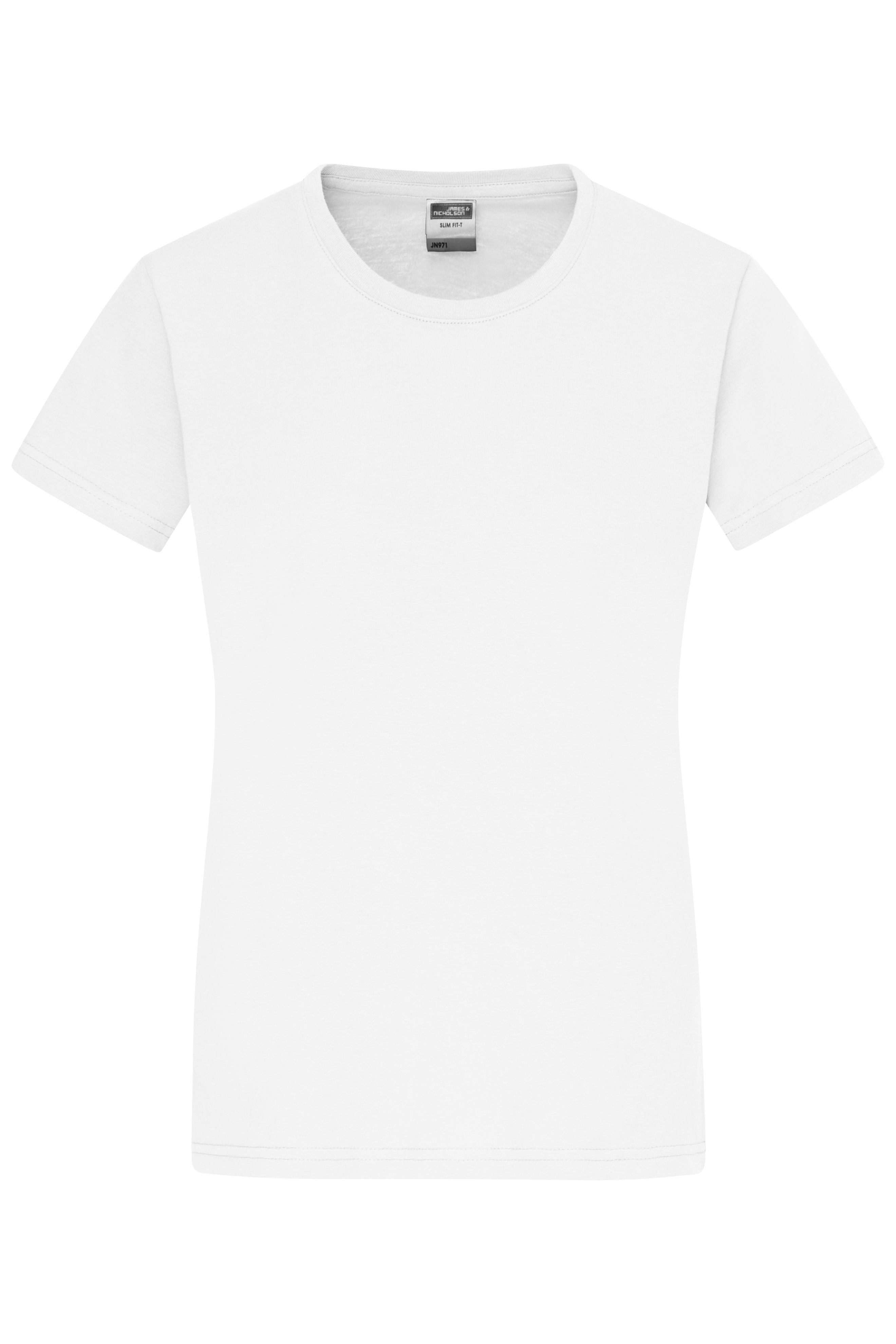 James & Nicholson Damen Rundhals T-Shirt white