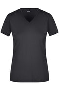 James & Nicholson Damen V-T-Shirt black