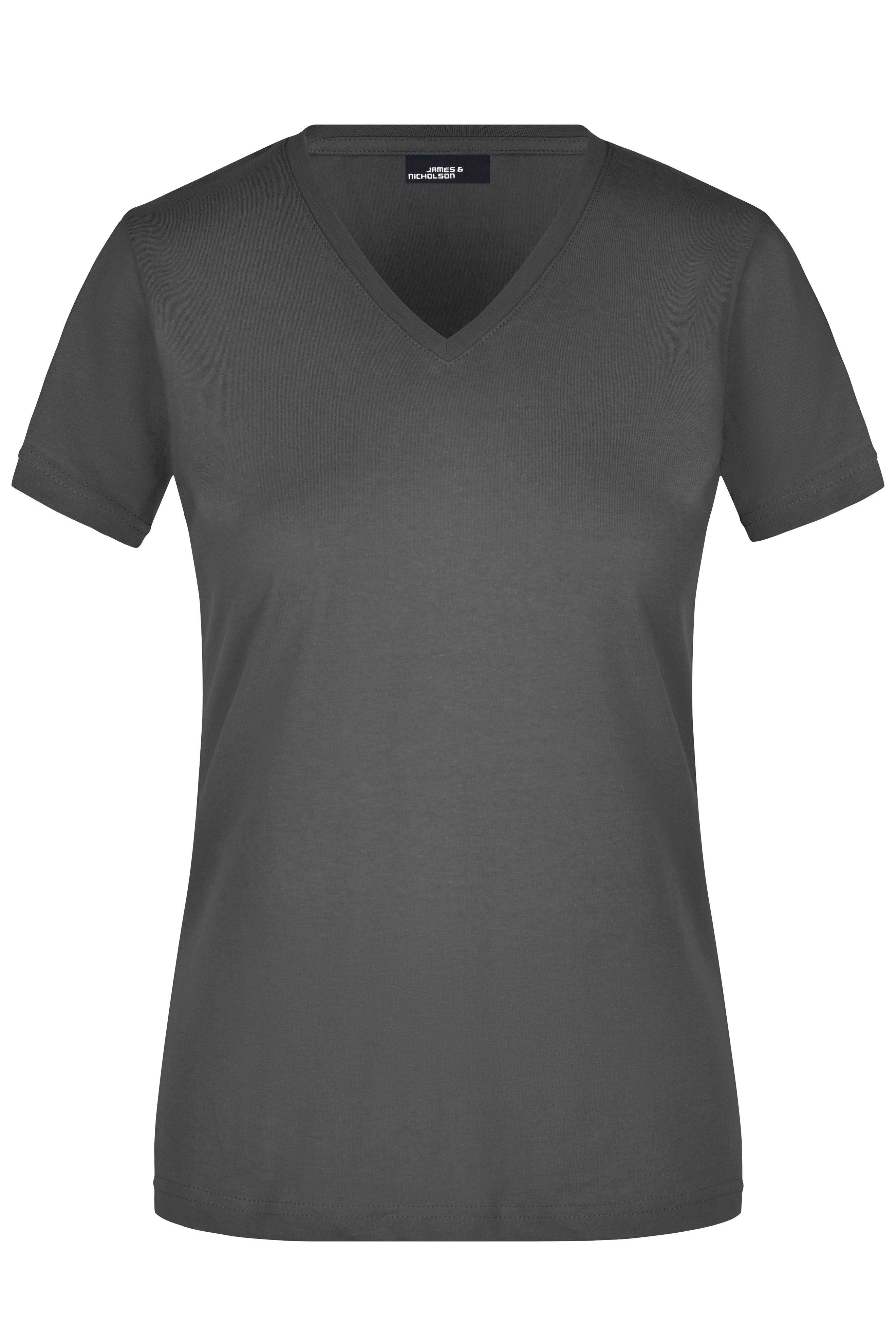James & Nicholson Damen V-T-Shirt graphite