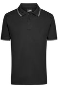 James & Nicholson Herren Elastic Polo black/white