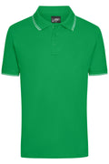 James & Nicholson Herren Elastic Polo fern-green/white