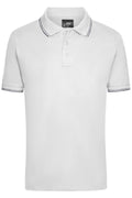 James & Nicholson Herren Elastic Polo white/navy