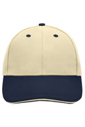 James & Nicholson Panel Sandwich Cap beige/navy/beige