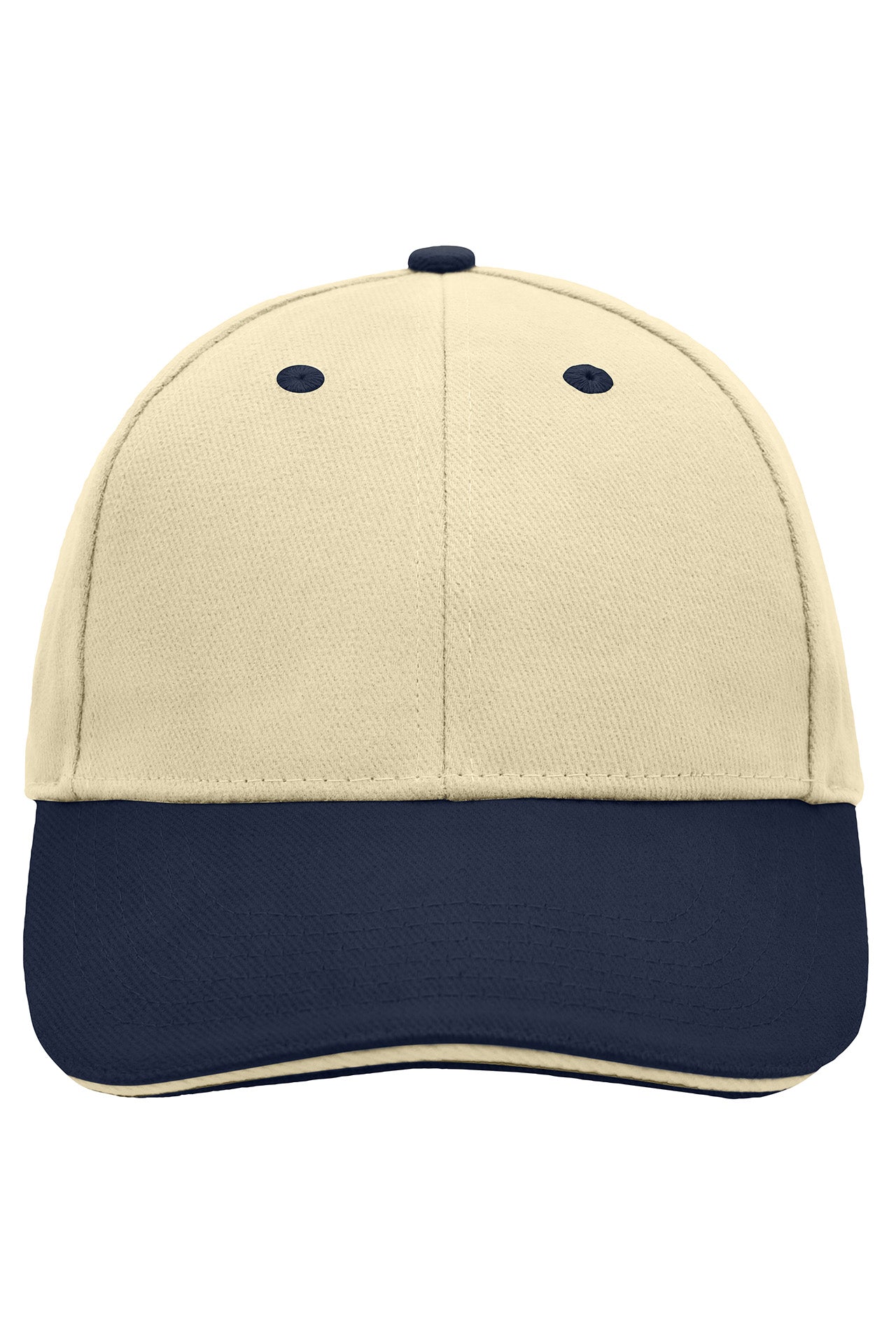 James & Nicholson Panel Sandwich Cap beige/navy/beige