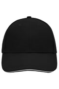 James & Nicholson Panel Sandwich Cap black/light-grey