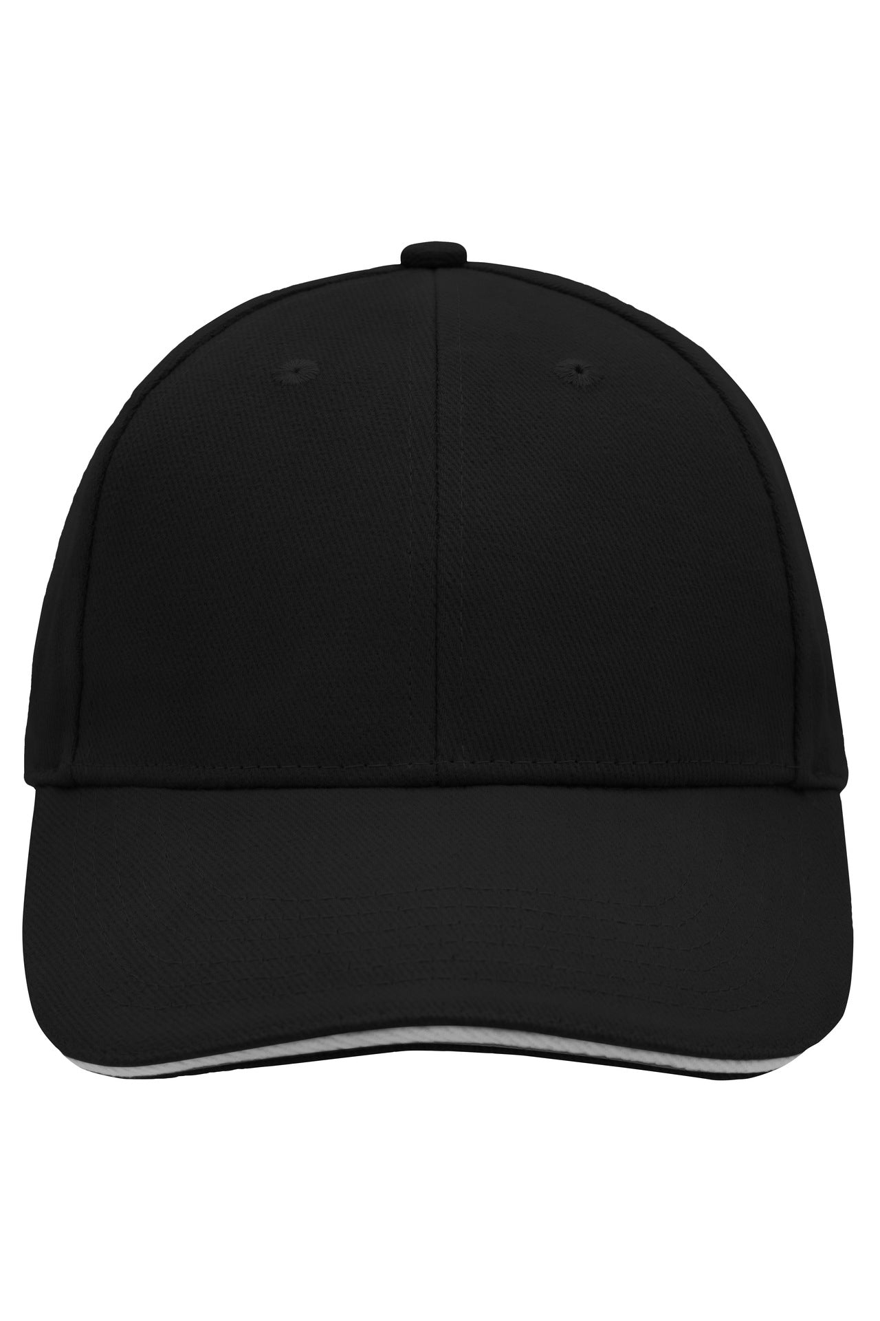 James & Nicholson Panel Sandwich Cap black/light-grey