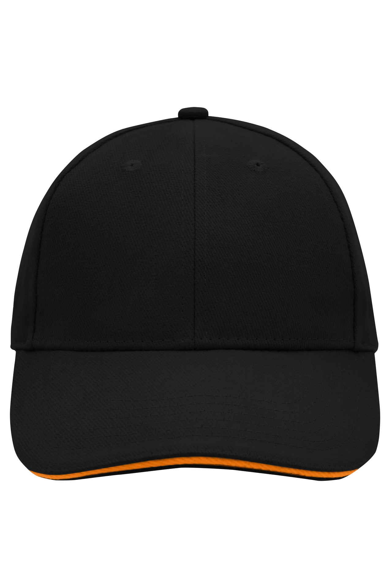 James & Nicholson Panel Sandwich Cap black/orange