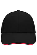 James & Nicholson Panel Sandwich Cap black/red