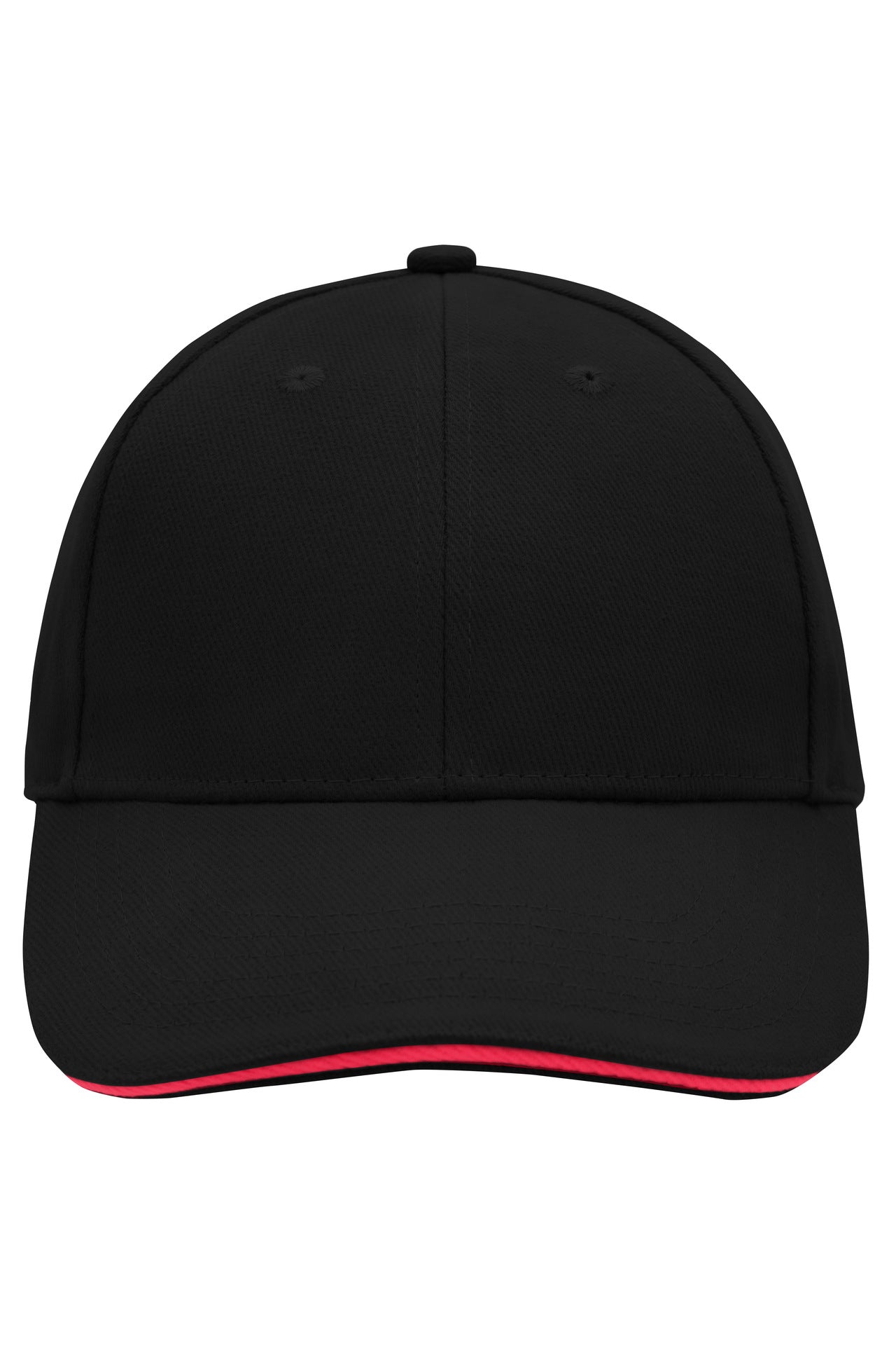 James & Nicholson Panel Sandwich Cap black/red