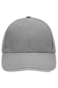James & Nicholson Panel Sandwich Cap dark-grey/white