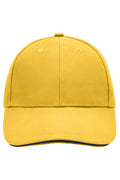 James & Nicholson Panel Sandwich Cap gold-yellow/navy