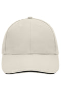 James & Nicholson Panel Sandwich Cap light-grey/black