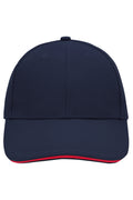 James & Nicholson Panel Sandwich Cap navy/red