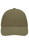 James & Nicholson Panel Sandwich Cap olive/beige