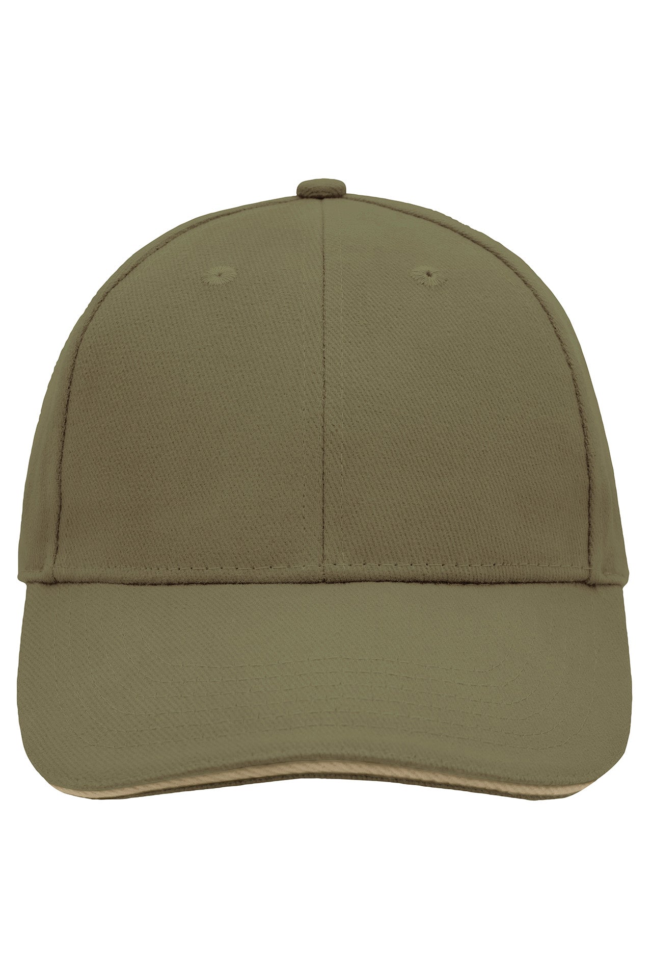 James & Nicholson Panel Sandwich Cap olive/beige
