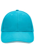 James & Nicholson Panel Sandwich Cap pacific/white