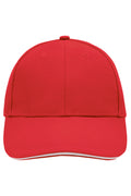 James & Nicholson Panel Sandwich Cap red/white