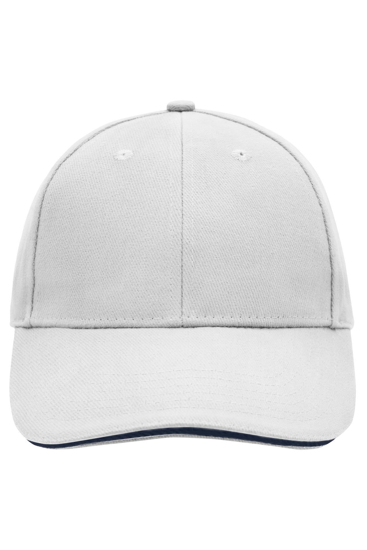 James & Nicholson Panel Sandwich Cap white/navy