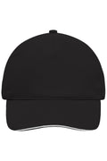 James & Nicholson Panel Sandwich Cap black/white