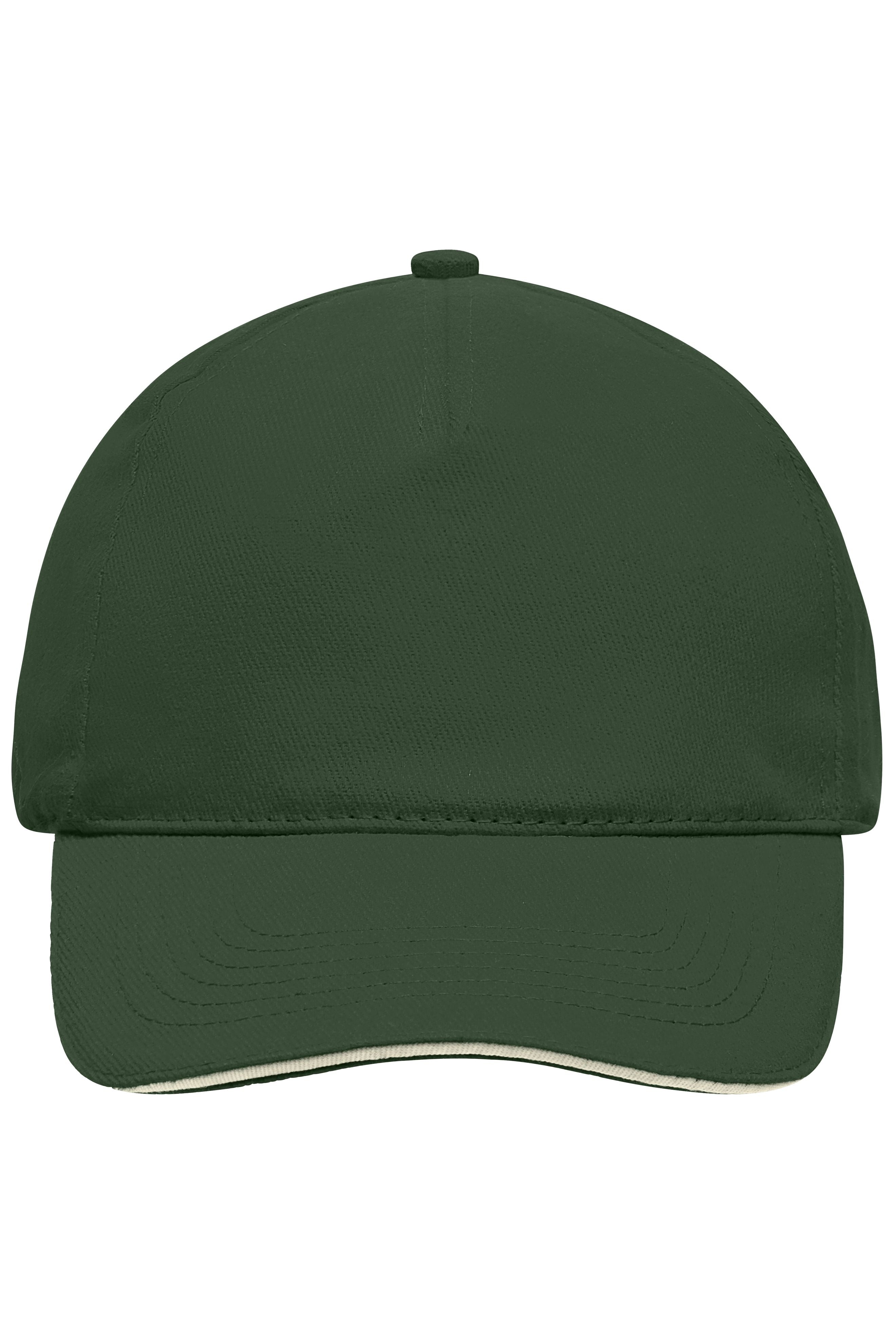 James & Nicholson Panel Sandwich Cap dark-green/natural