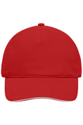 James & Nicholson Panel Sandwich Cap red/white