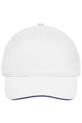 James & Nicholson Panel Sandwich Cap white/navy