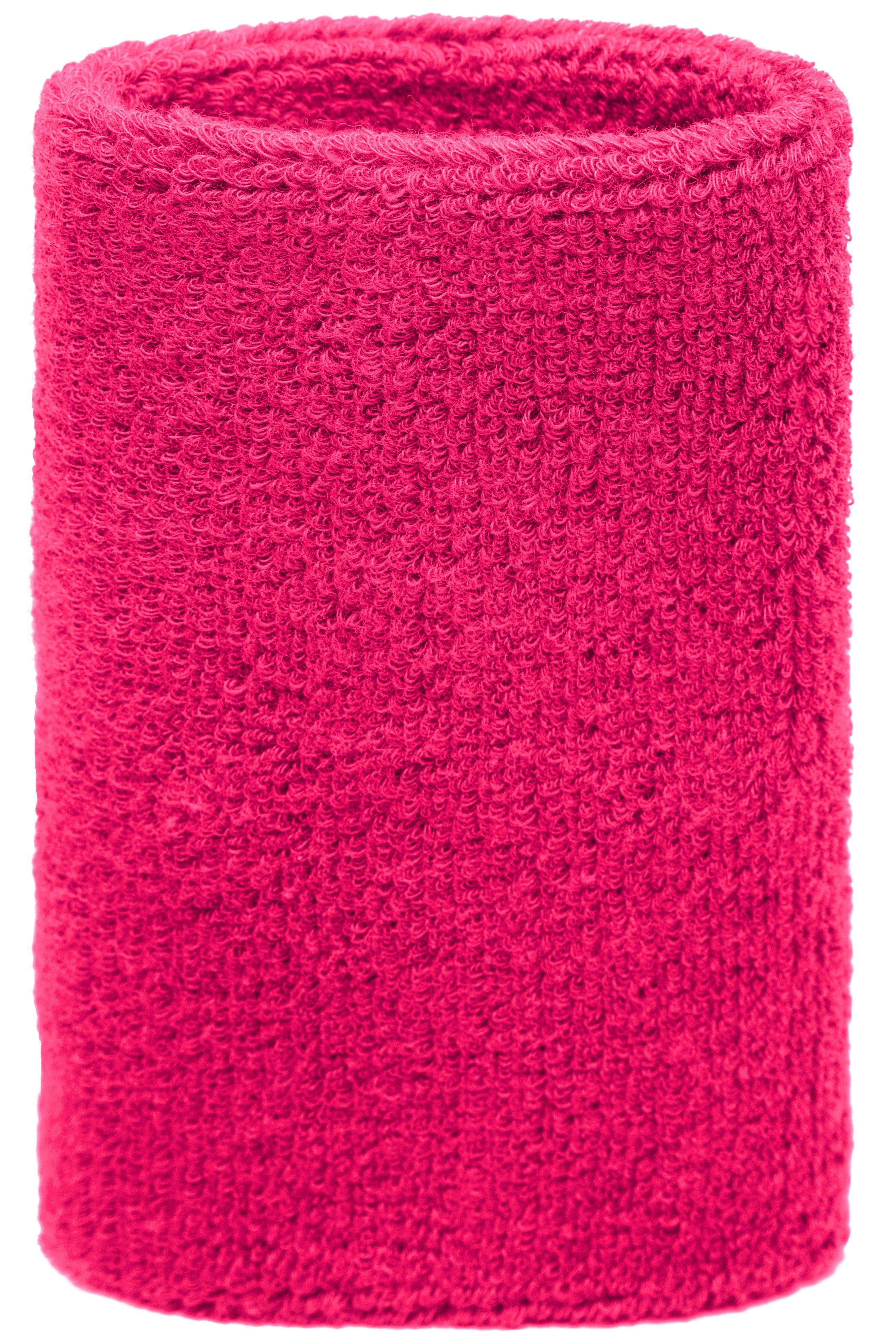 James & Nicholson Extrabreites Schweißband pink