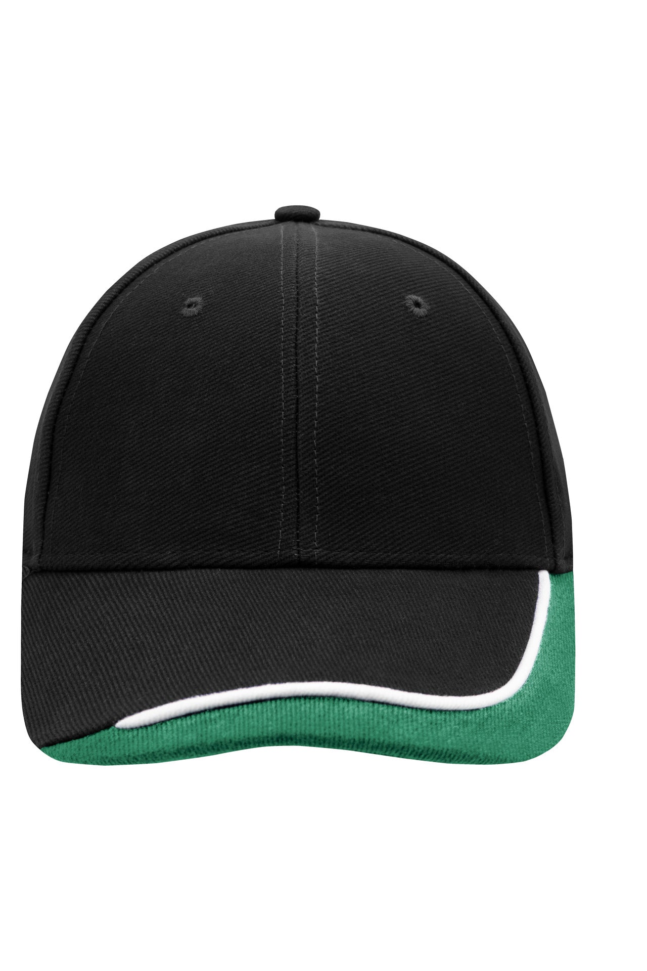 James & Nicholson Kontrast Sandwichcap black/white/dark-green