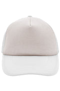 James & Nicholson Panel Mesh Cap light-grey/white