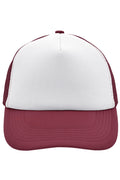 James & Nicholson Panel Mesh Cap white/burgundy