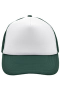 James & Nicholson Panel Mesh Cap white/dark-green